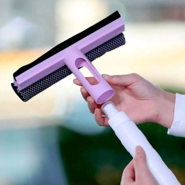 2 In 1 Glass Window Cleaner Brush Clean Scraper