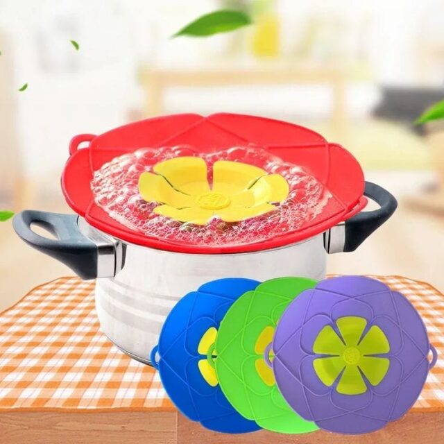 Spill Stopper Lid Cover Silicone No Boil Over Lid Steamer