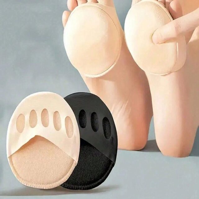 2 Pairs Toes Forefoot Pads for Women High Heels Half Insoles Foot Pain Care Absorbs Shock Socks Toe Pad Massaging Toe Pad