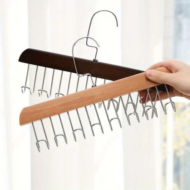 2PCs Hanger Hooks, Multi Hook Hanger Stainless Steel Closet Organization Multi Hanger with 8 Hooks Hangers Space Saver Hangers for Clothes Bra Belts Scarves Storage