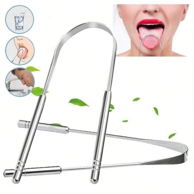 Share this product    3 Pack Tongue Scrapers Two U Shaped Tongue Cleaners and One Large Opening Arc Scraper Stainless Steel