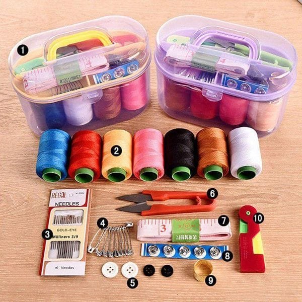 72pcs Sewing Accessories Portable Sewing Box Needle Thread Stitching Embroidery Craft Sewing Tools Supplies Set Kit