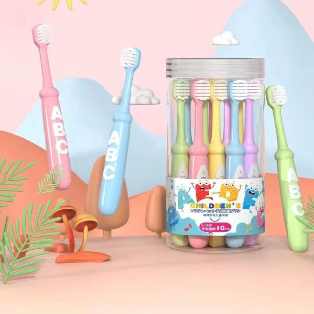 10pcs Nano Soft Children’s Toothbrush – Gentle & Comfortable Oral Care for Kids
